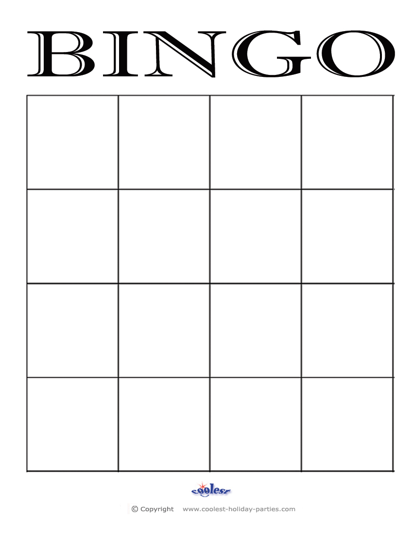 Bingo card template 4x4 Free greeting card templates!