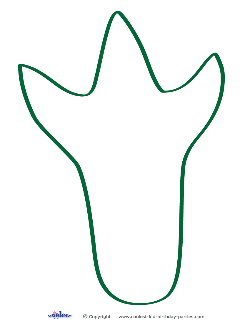 Cut Out Dinosaur Footprint Template