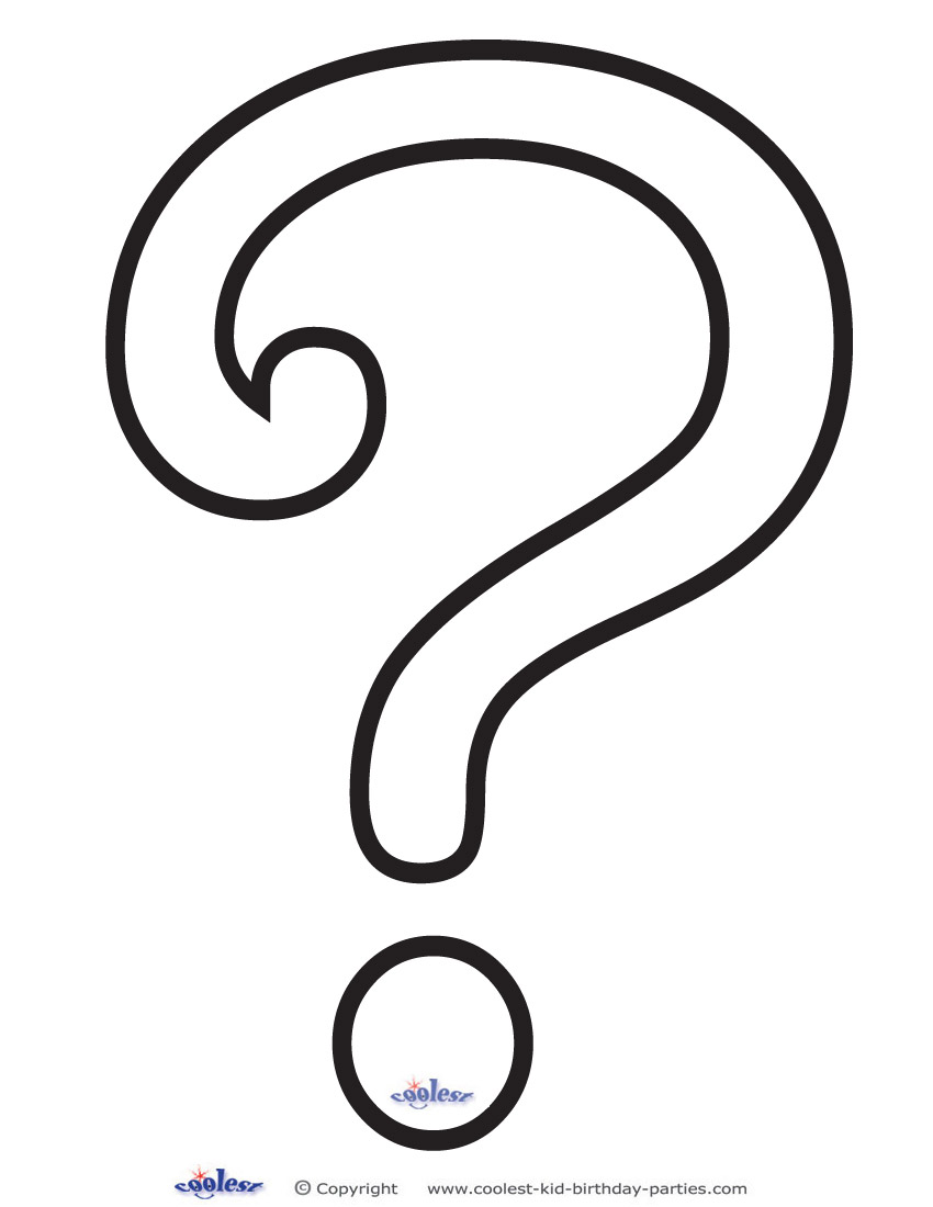 Coloring Pages Question Mark Free Printable