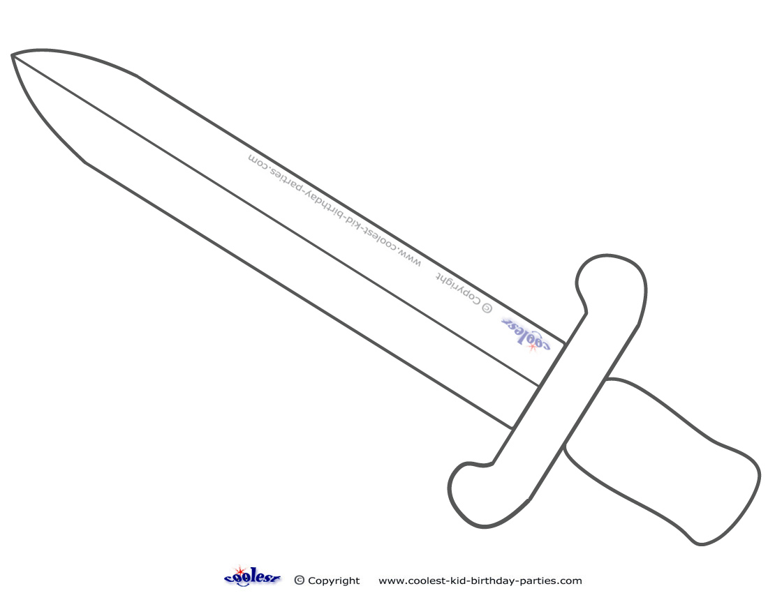Tutorial para hacer espadas de cartón. Juguetes de cartón. Plantilla de espada.