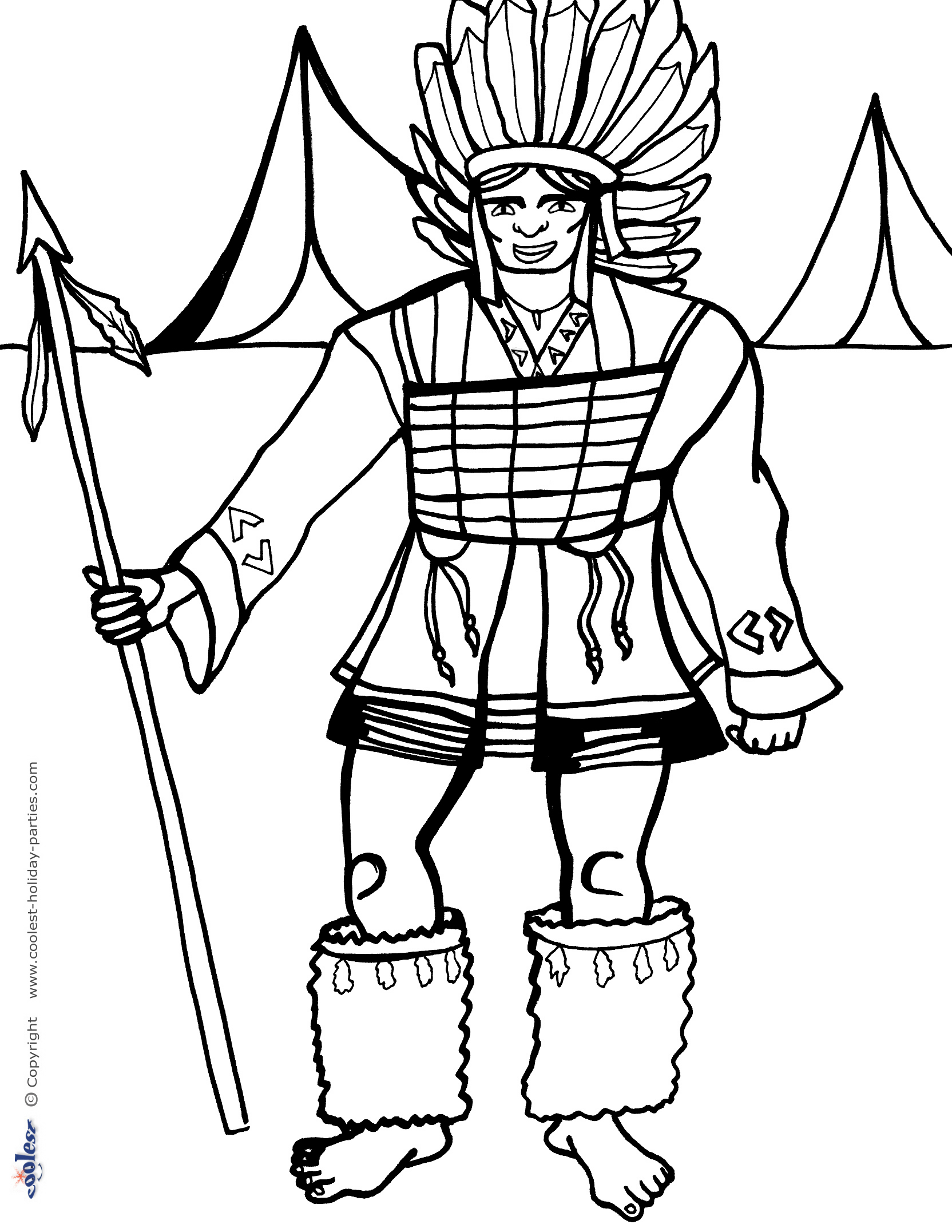 thanksgiving indian coloring pages printable - photo #41