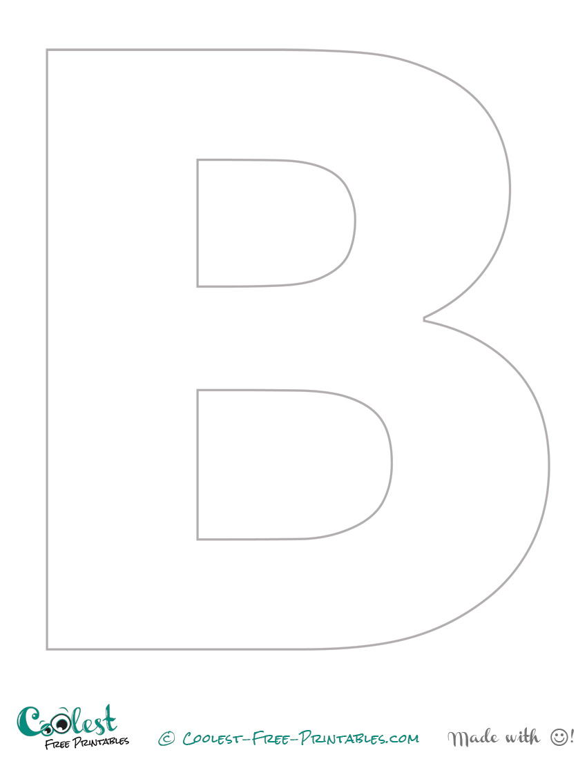 The Letter “B” Printable Stencil (Uppercase)