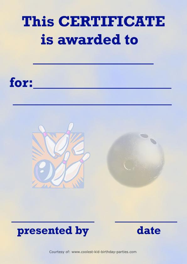 bowlingcertificate2 Coolest Free Printables