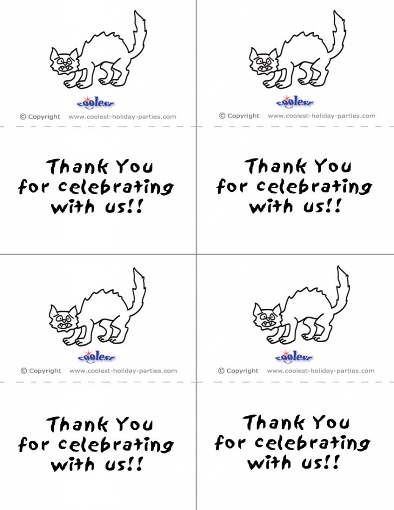 Printable B W Cat Thank You Cards Coolest Free Printables Printable B W Cat Thank You Cards Coolest Free Printables