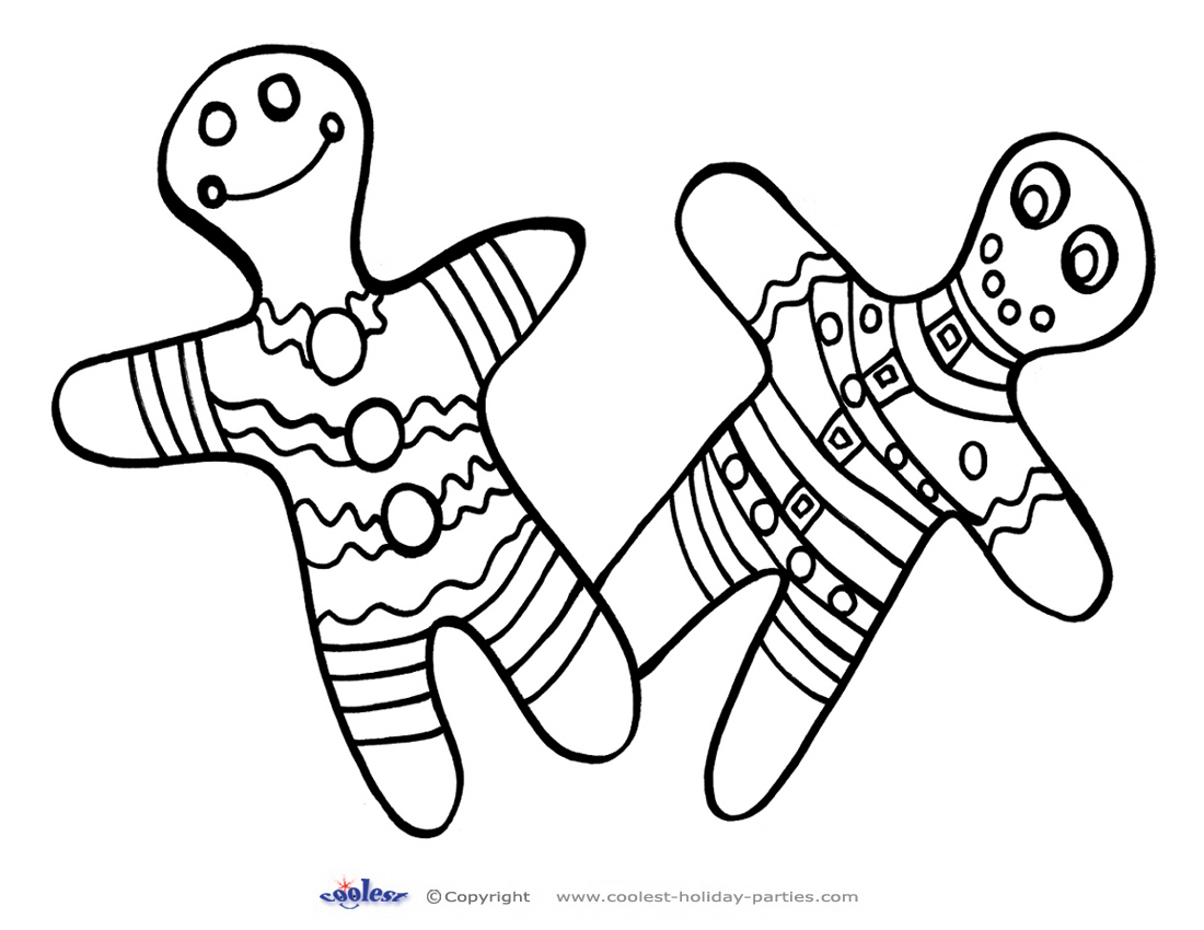 gingerbread bw Coolest Free Printables