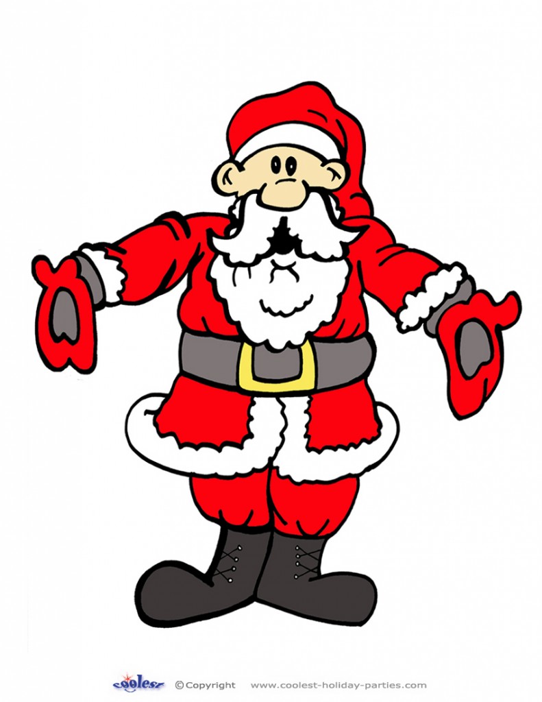 Printable Colored Santa 2 - Coolest Free Printables
