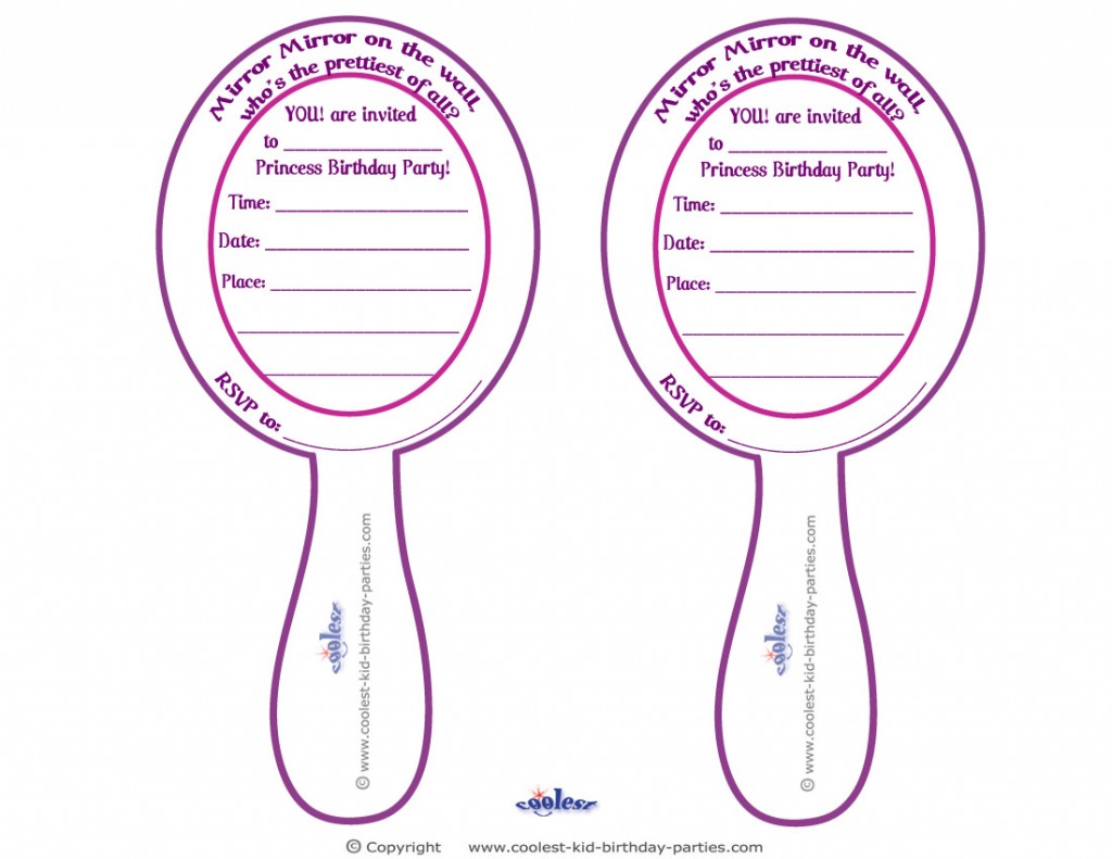 Printable Mirror Invitations Coolest Free Printables