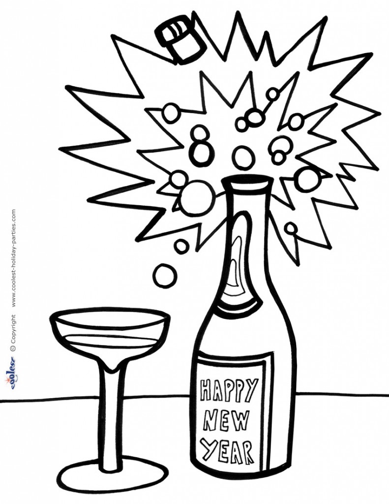 New Years Coloring Sheets For Kids Coloring Pages