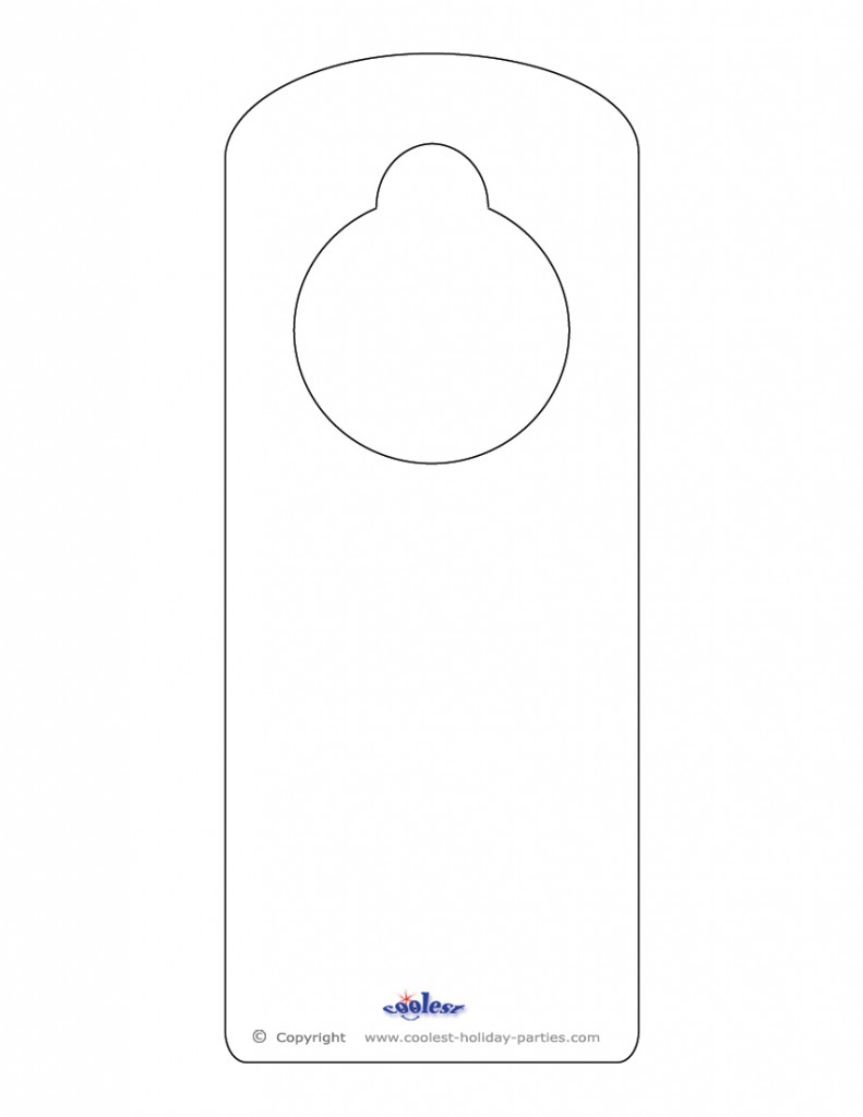 Blank Printable Doorknob Hanger Template Coolest Free Printables