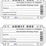 Printable Admit One Invitations