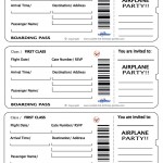 Printable Airline Ticket Invitations