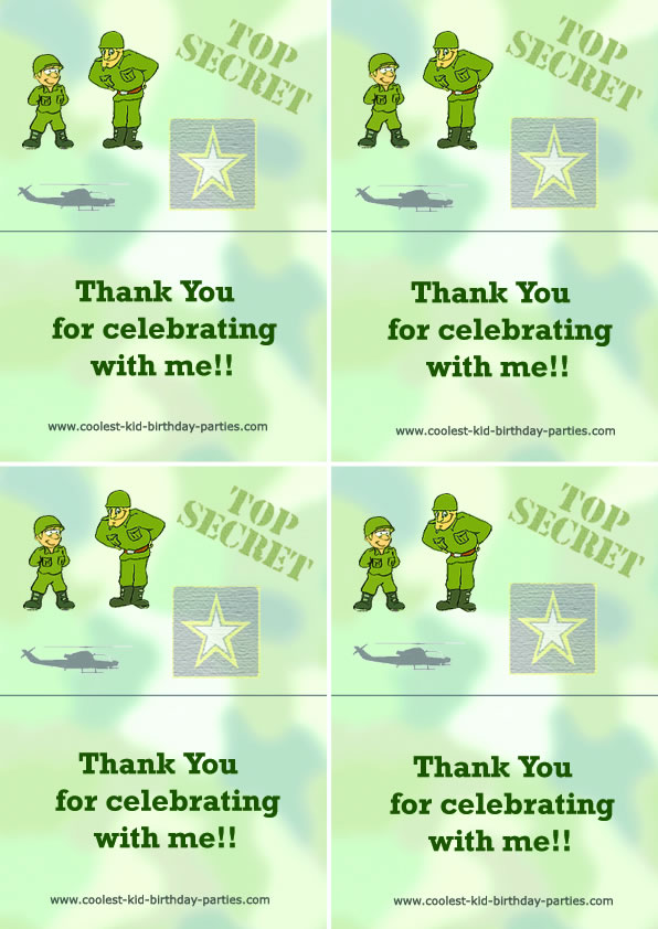 Blank Printable Army Favor Tags - Coolest Free Printables