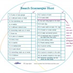 Beach Scavenger Hunt List