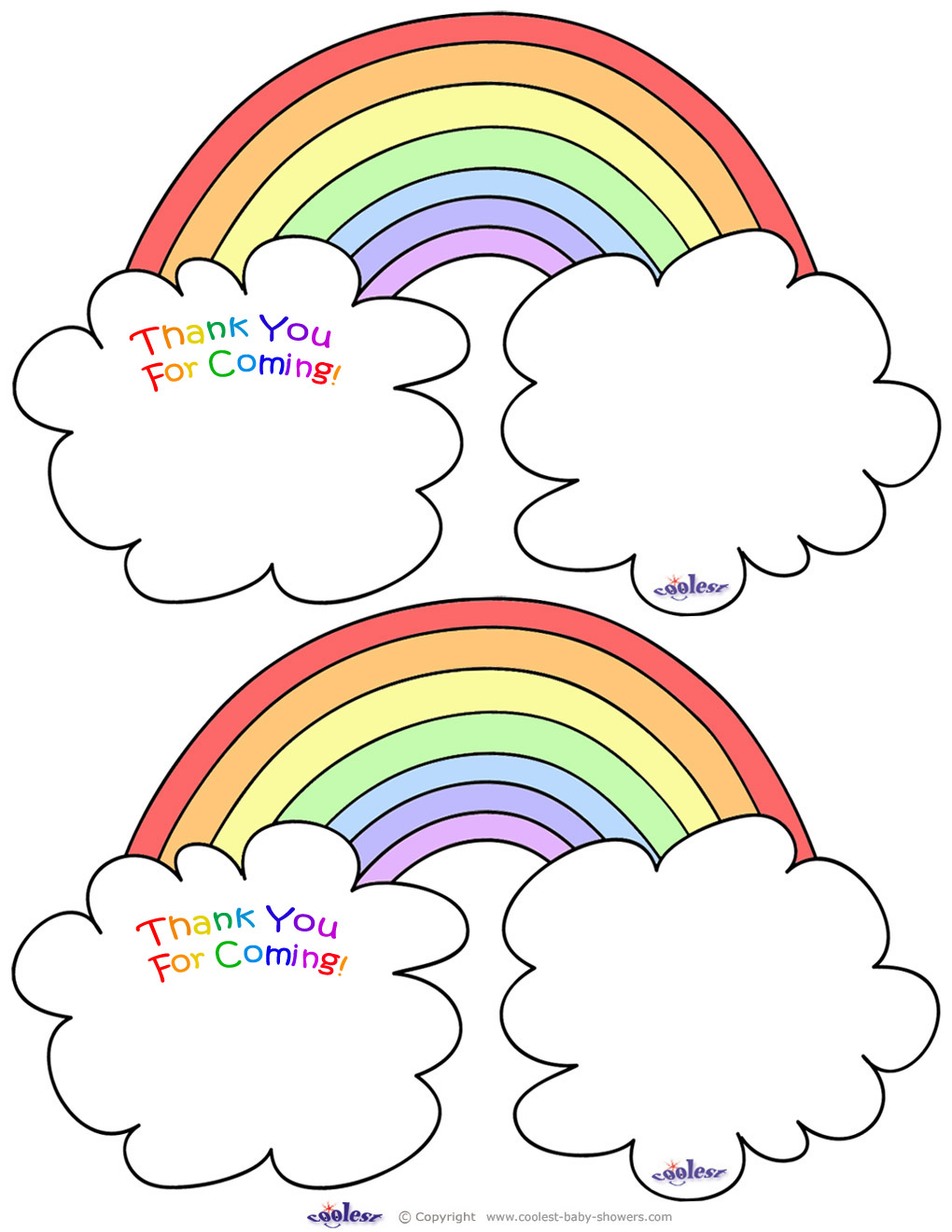 Worded Printable Rainbow Thank You Cards Coolest Free Printables Worded Printable Rainbow Thank You Cards Coolest Free Printables