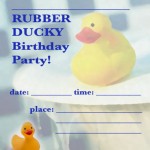 Printable Rubber Ducky Invitations