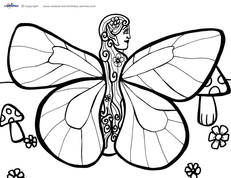 printable fairy coloring page 5  coolest free printables