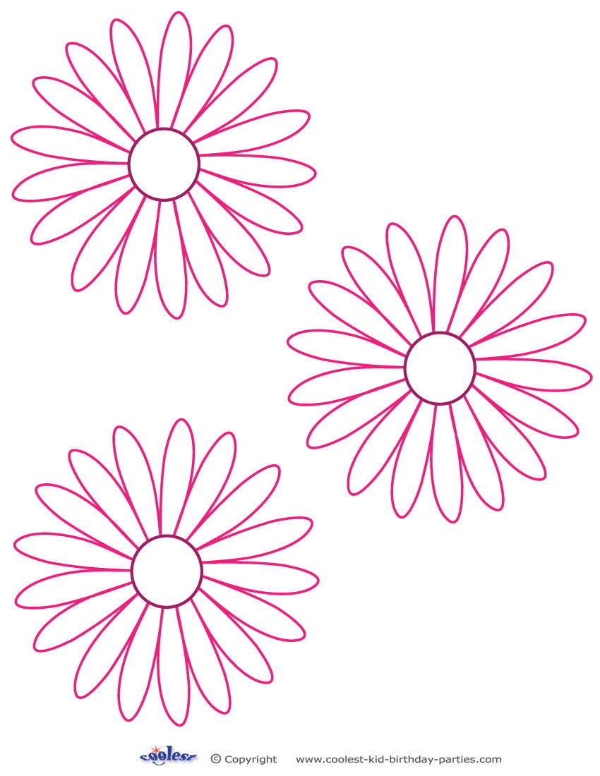 printable flower template cut out