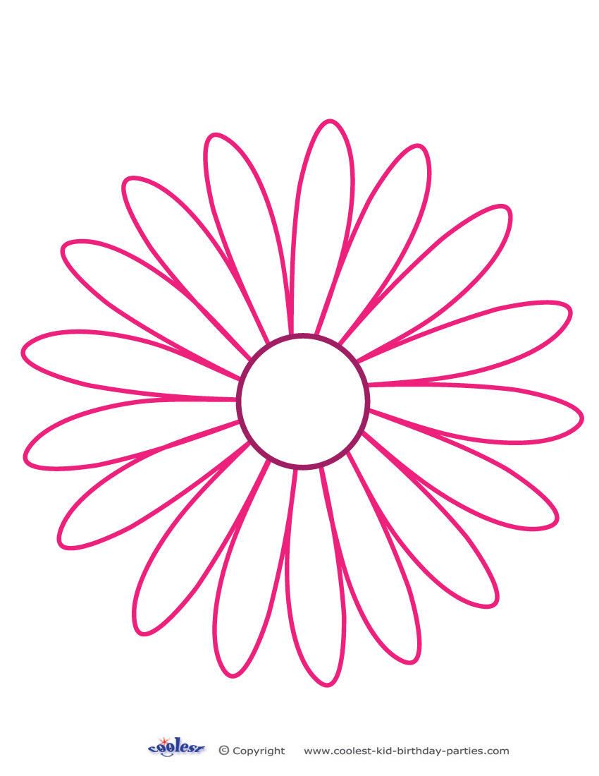 Printable Pink Flower Decoration