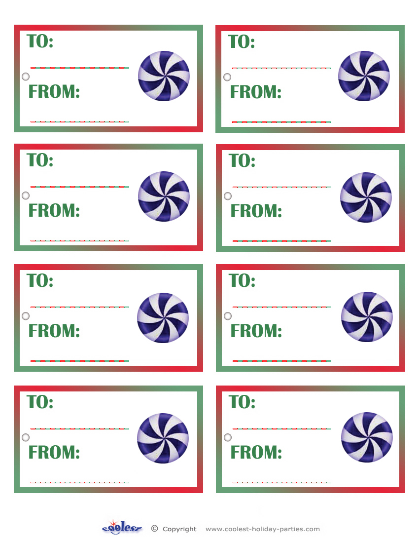 Printable Colored Candy Gift Tags Coolest Free Printables