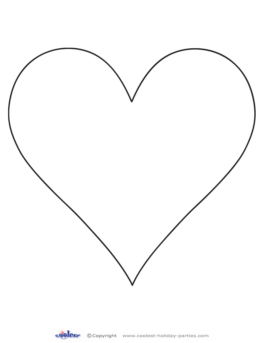 Printable Heart Cut Out 1 - Coolest Free Printables