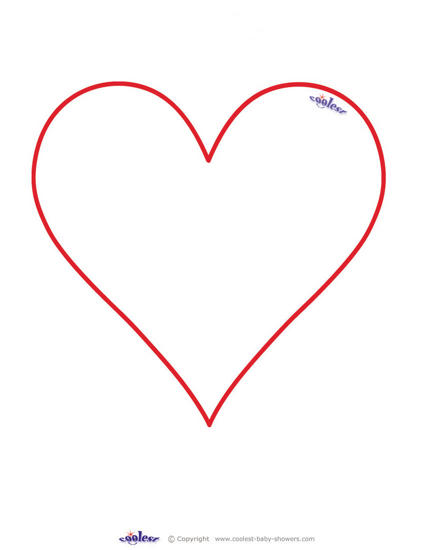 FREE Blank Heart Template  Printable Coloring Template