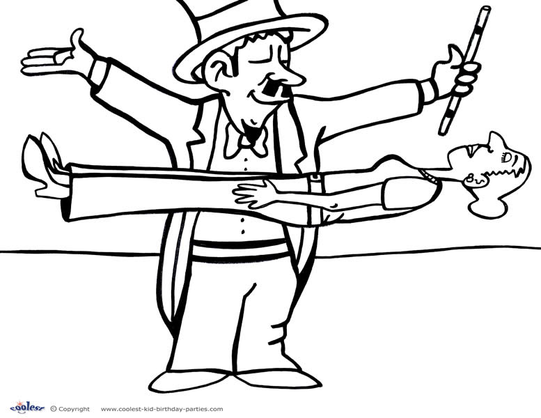 coloring pages magician