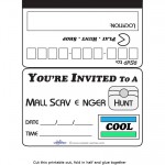 Printable Credit Card Scavenger Invitations