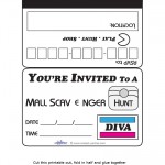 Printable Credit Card Scavenger Invitations