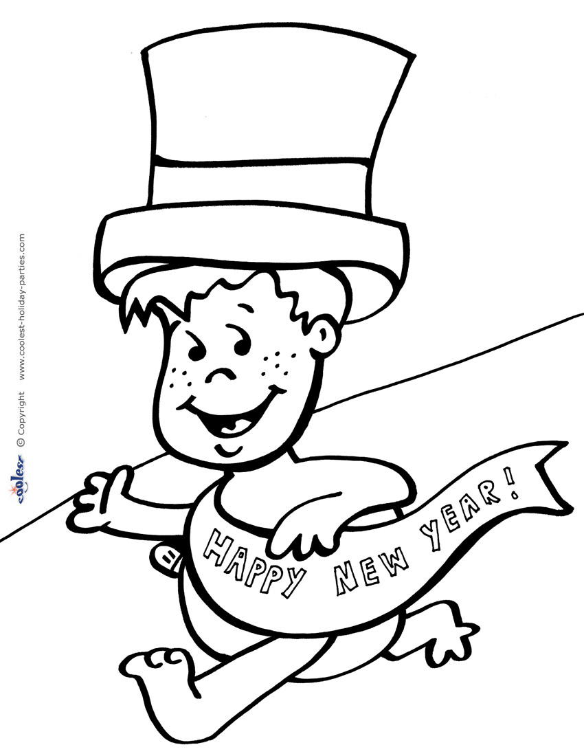 Download Printable New Years Coloring Page 6 - Coolest Free Printables
