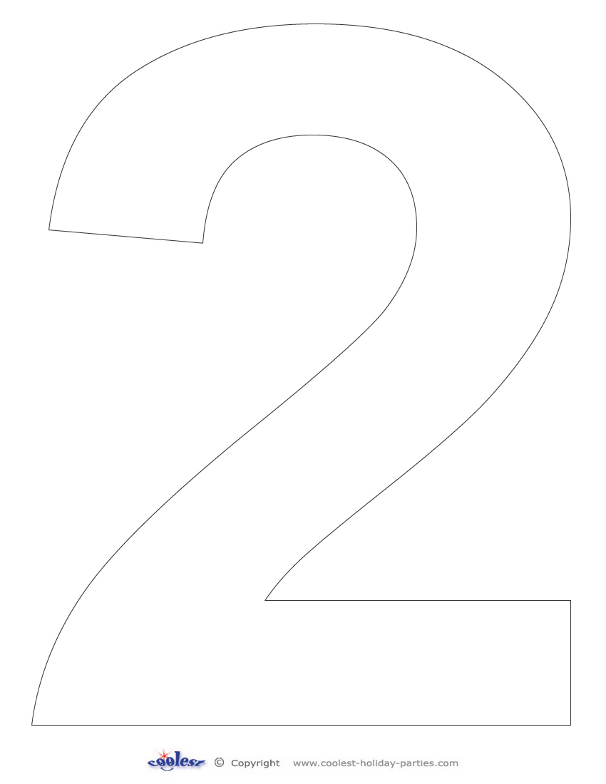 Printable Number 2 - Coolest Free Printables