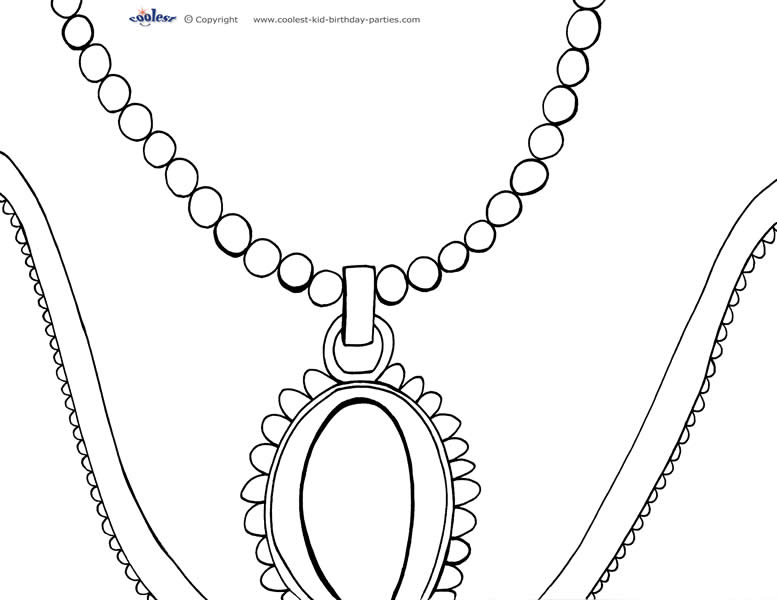 Download Printable Necklace Coloring Page - Coolest Free Printables