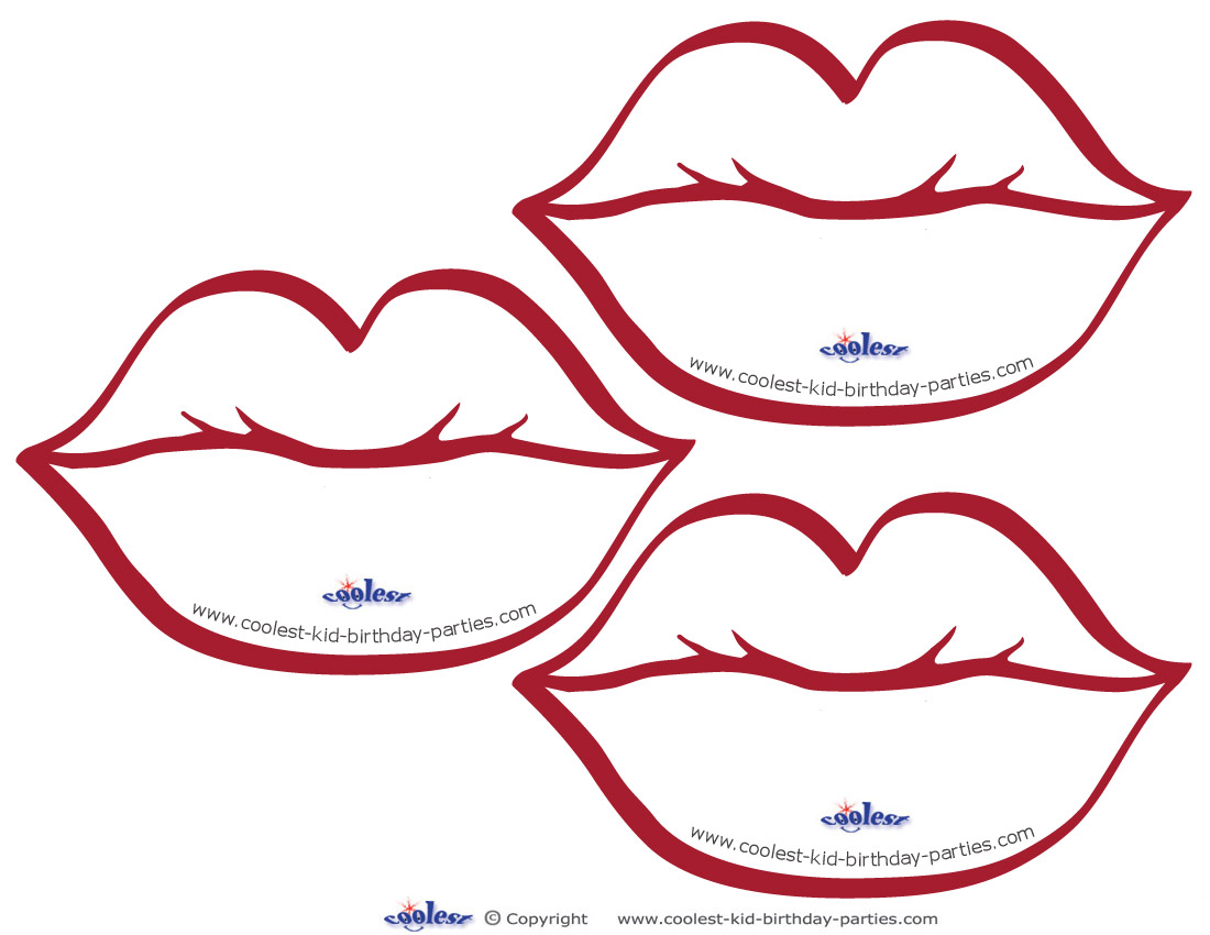 lips printable coloring pages