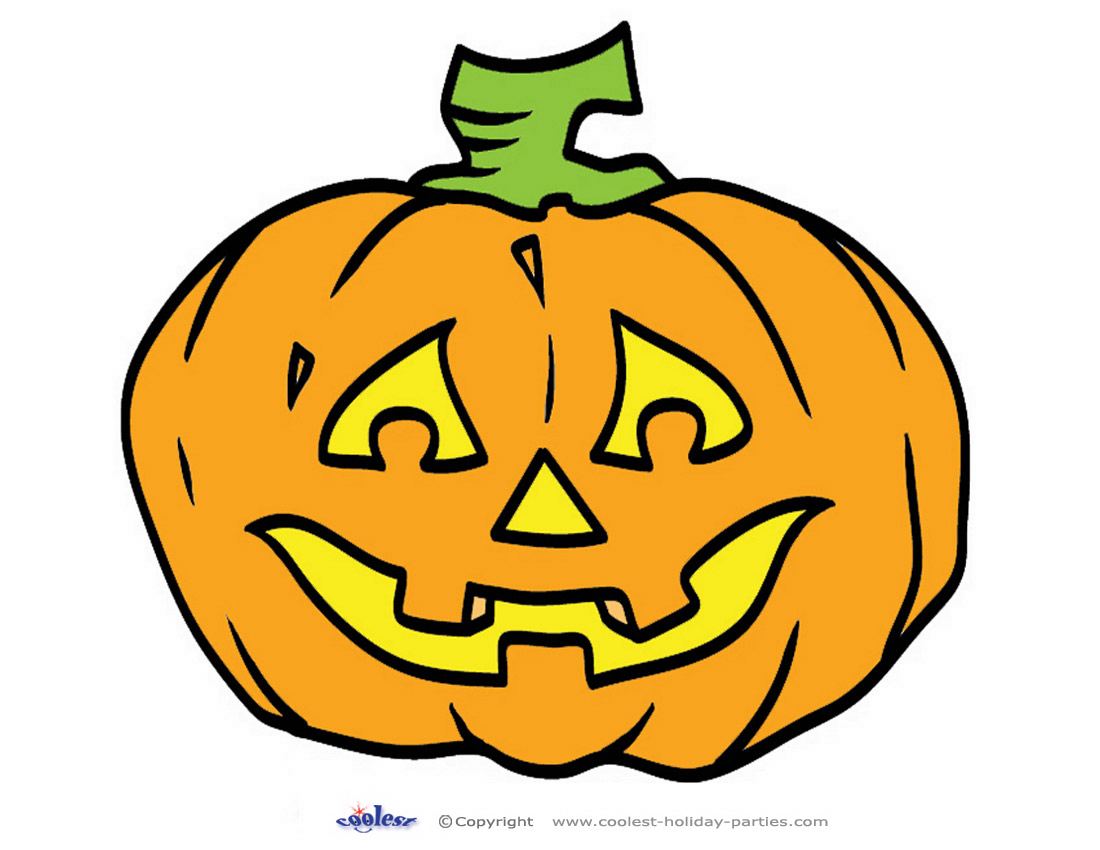 Large Printable Colored Pumpkin 2 - Coolest Free Printables