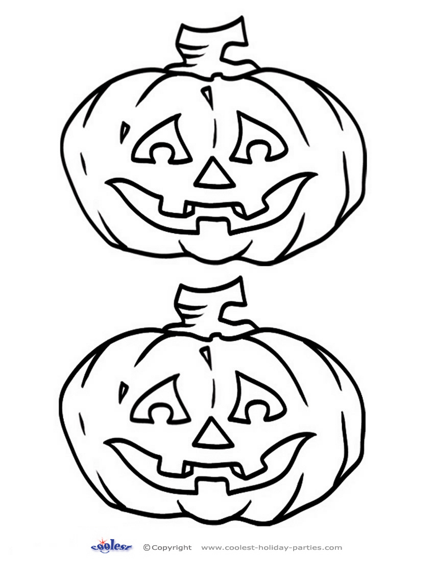 Medium Printable B&W Pumpkin 2 - Coolest Free Printables