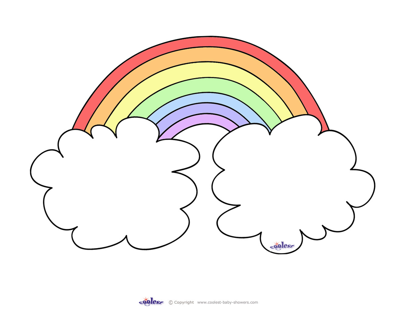 Blank Printable Rainbow Invitations Coolest Free Printables