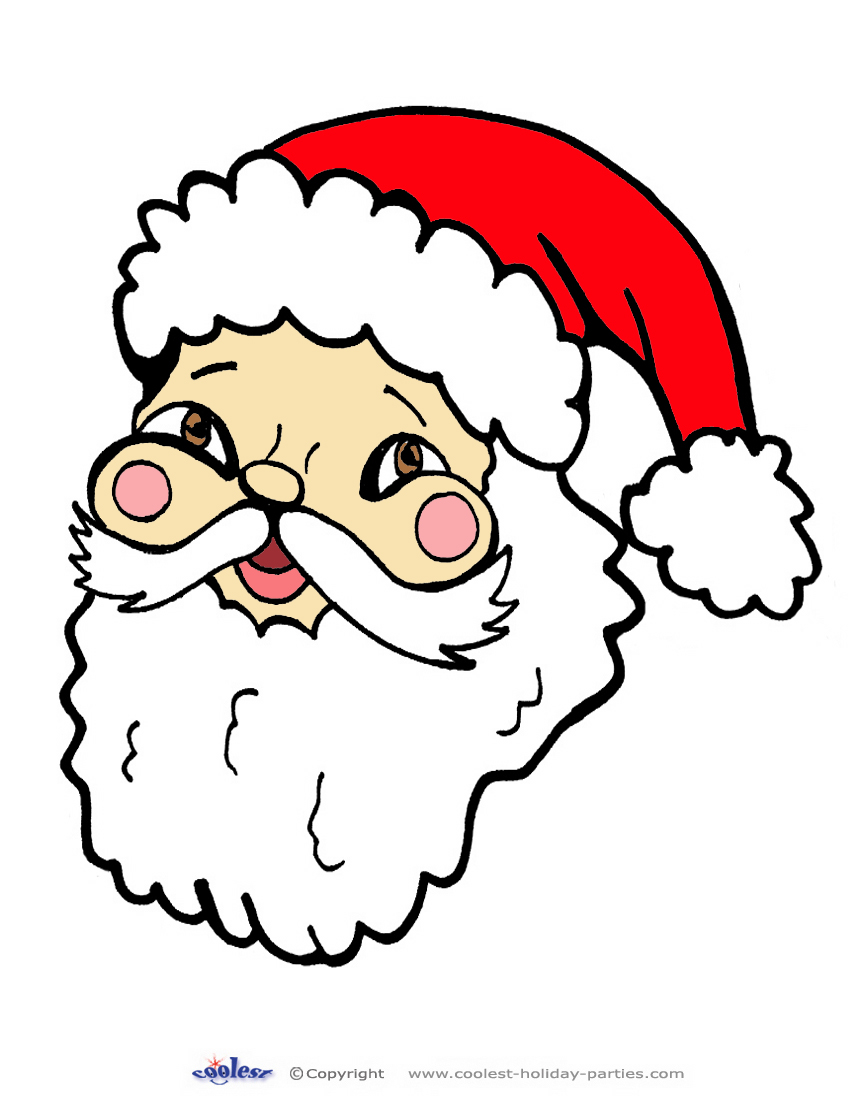 Printable Colored Santa Face Coolest Free Printables Printable Colored Santa Face Coolest Free Printables