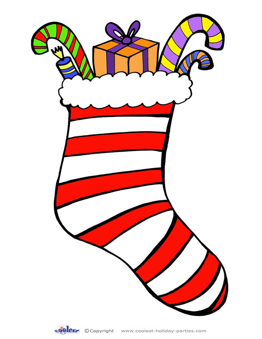 Printable Colored Stocking 2 - Coolest Free Printables