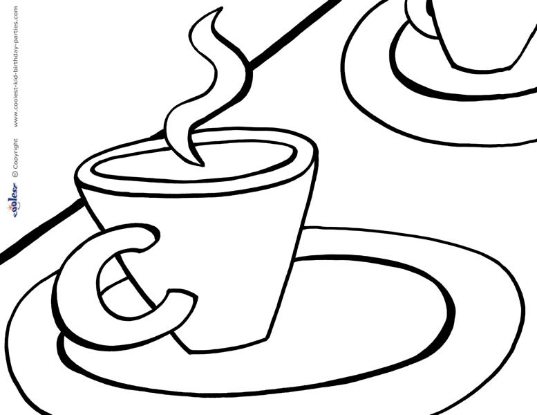 Free Printable Coffee & Tea Coloring Pages List