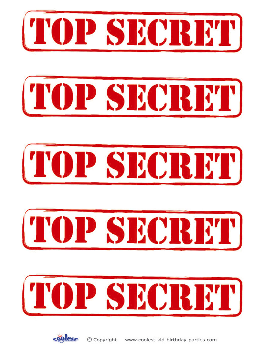 Printable Top Secret Cover Sheet