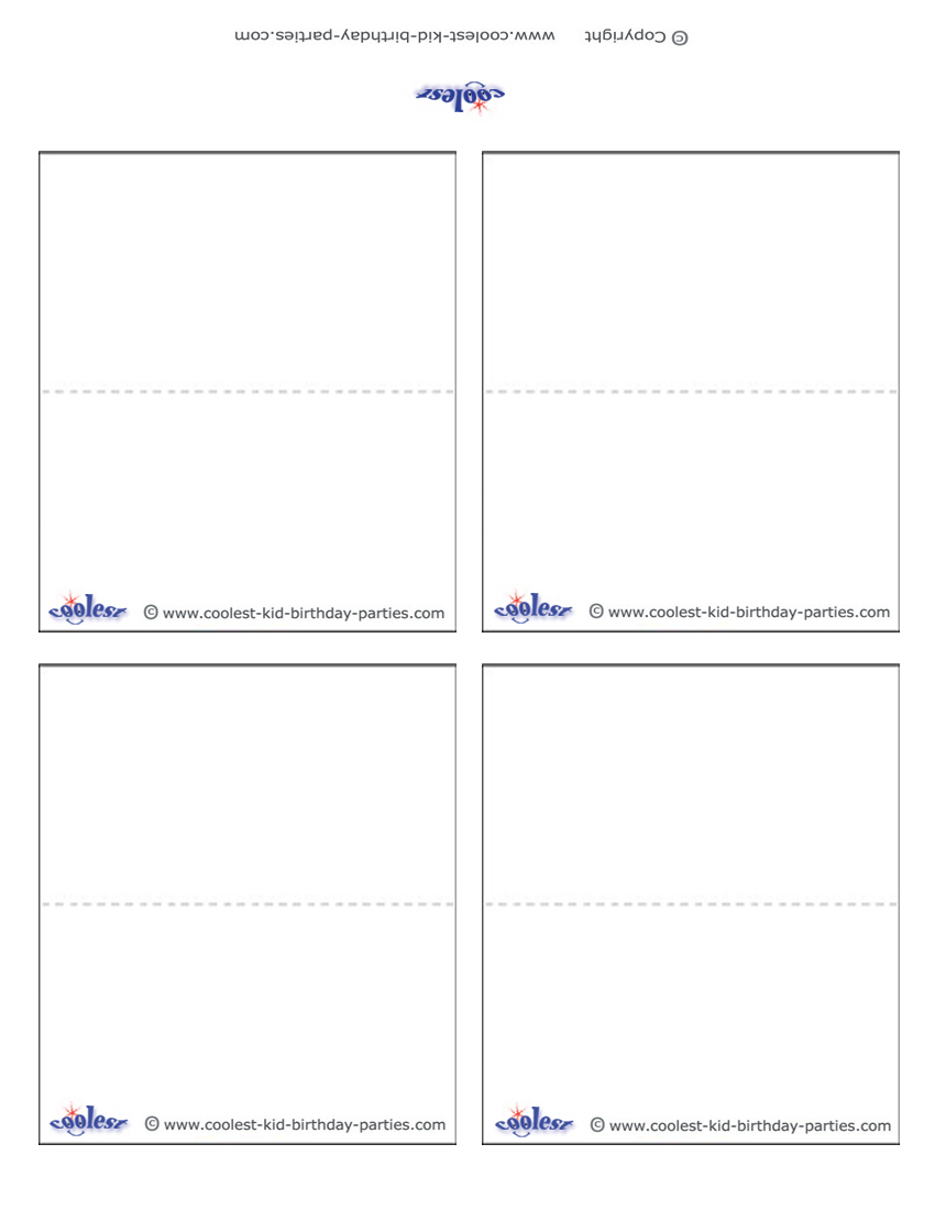 Free Blank Printable Place Cards Regarding Place Card Template 6 Per Sheet