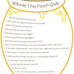 Printable Winnie the Pooh Quiz