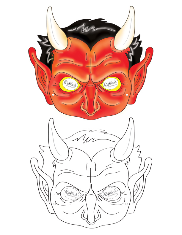 Printable Devil Mask - Coolest Free